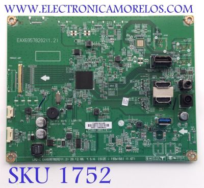 MAIN PARA MONITOR LG / NUMERO DE PARTE EAX69578202(1.2) / LGM-181 / NP17A100YJ / PANEL LM315WQ1 (SS)(A1) / MODELO 32GP83B-BB.AUSOMKM